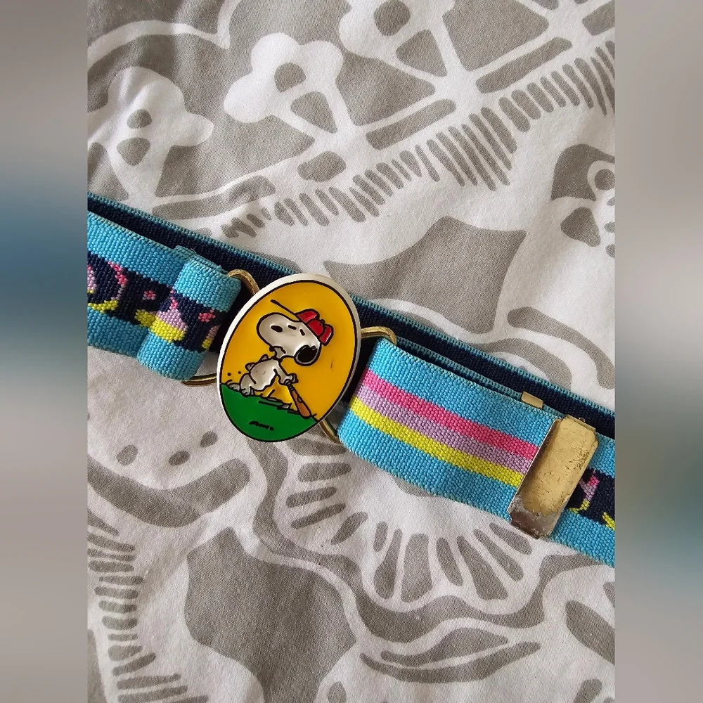 Rare Elastic Vintage Snoopy Belt